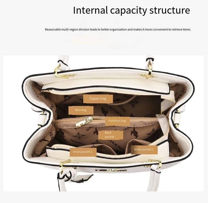 Ladies Faux Leather Satchel Elegant Handbag with Gold Hardware